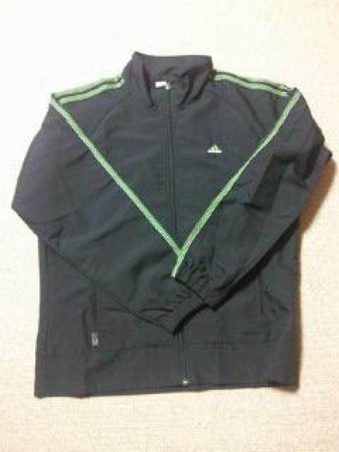 adidas アディダス 薄手 ジャケット ジャンパー ネイビー グリーン ライン Lサイズ < ブランド  adidas アディダス 薄手 ジャケット ジャンパー ネイビー グリーン ライン Lサイズ < ブランドの
