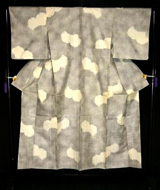 【単衣】最高級 紬 銀杏雪輪文 身丈153cm 裄丈62.5cm T3562 < 女性ファッション  【単衣】最高級 紬 銀杏雪輪文 身丈153cm 裄丈62.5cm T3562 < 女性ファッションの