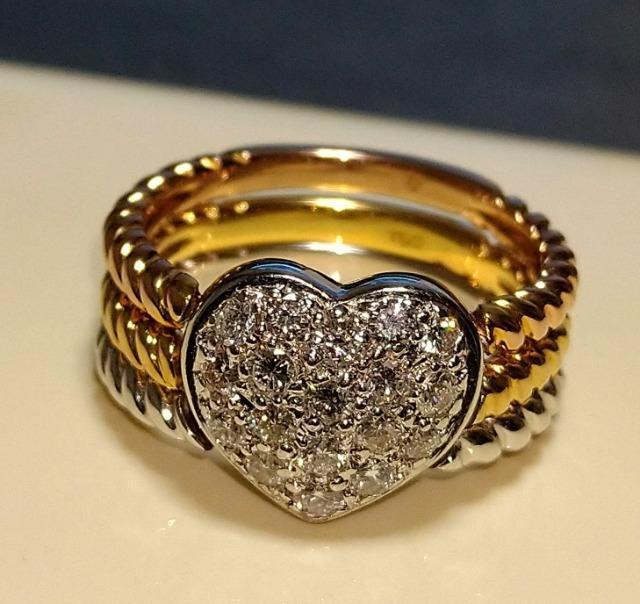 PonteVecchio����i�_�C�A�̃p���F�����O��k18 size12������������I