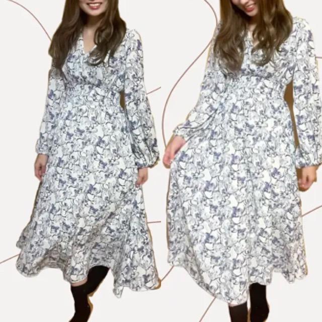 FRAY I.D★フラワープリント花柄ロングワンピース★ < ブランド FRAY I.D★フラワープリント花柄ロングワンピース★ < ブランドの