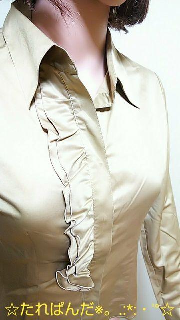 新品タグ付☆INTER PLANET☆胸元フリA光沢ブラウスT84☆3点で即落 < ブランド  新品タグ付☆INTER PLANET☆胸元フリA光沢ブラウスT84☆3点で即落 < ブランドの