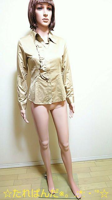 新品タグ付☆INTER PLANET☆胸元フリA光沢ブラウスT84☆3点で即落 < ブランド  新品タグ付☆INTER PLANET☆胸元フリA光沢ブラウスT84☆3点で即落 < ブランドの