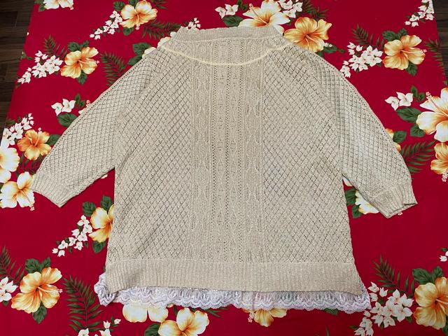 フランシュリッペ☆ゴールドラメラメ☆七分袖トップス☆ < ブランド  フランシュリッペ☆ゴールドラメラメ☆七分袖トップス☆ < ブランドの
