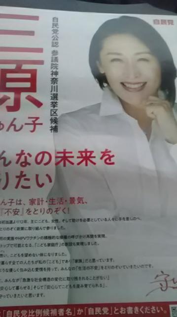 三原じゅん子、新聞折り込み広告  自民党 < ホビー  三原じゅん子、新聞折り込み広告  自民党  < ホビーの