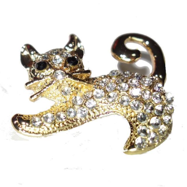 子猫 猫 ネコ ねこ ラインストーン ブローチ ピンブローチ バッジ ピンバッジ ラペルピン コサージュ 金色 ゴールド色 < 女性アクセサリー/時計 子猫 猫 ネコ ねこ ラインストーン ブローチ ピンブローチ バッジ ピンバッジ ラペルピン コサージュ 金色 ゴールド色 < 女性アクセサリー/時計の