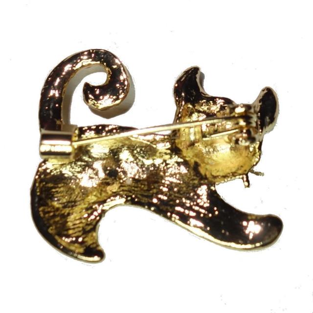子猫 猫 ネコ ねこ ラインストーン ブローチ ピンブローチ バッジ ピンバッジ ラペルピン コサージュ 金色 ゴールド色 < 女性アクセサリー/時計 子猫 猫 ネコ ねこ ラインストーン ブローチ ピンブローチ バッジ ピンバッジ ラペルピン コサージュ 金色 ゴールド色 < 女性アクセサリー/時計の