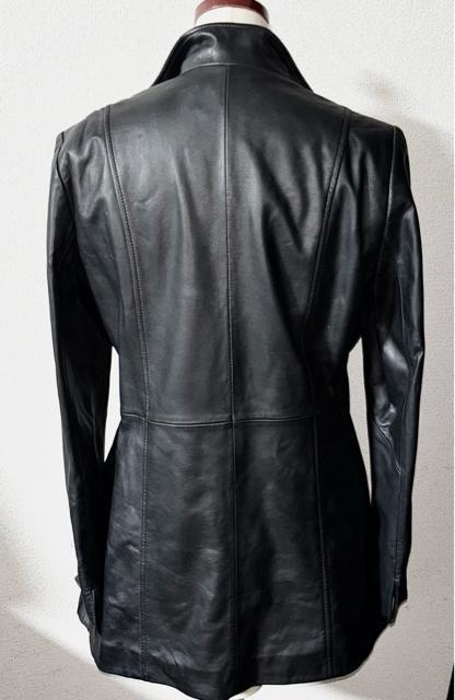 美品 ARTICLE COM 高級 柔らか 羊革 ラム レザー ジャケット 黒 秋 冬 アウター コート シンプル フェミニン 系 < 女性ファッション  美品 ARTICLE COM 高級 柔らか 羊革 ラム レザー ジャケット 黒 秋 冬 アウター コート シンプル フェミニン 系 < 女性ファッションの