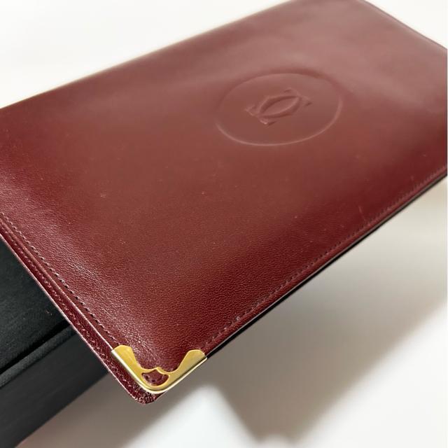 美品 Cartier カルティエ マストライン レザー 二つ折り 長財布 ボルドー < ブランド 美品 Cartier カルティエ マストライン レザー 二つ折り 長財布 ボルドー < ブランドの