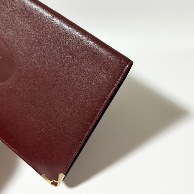 美品 Cartier カルティエ マストライン レザー 二つ折り 長財布 ボルドー < ブランド 美品 Cartier カルティエ マストライン レザー 二つ折り 長財布 ボルドー < ブランドの
