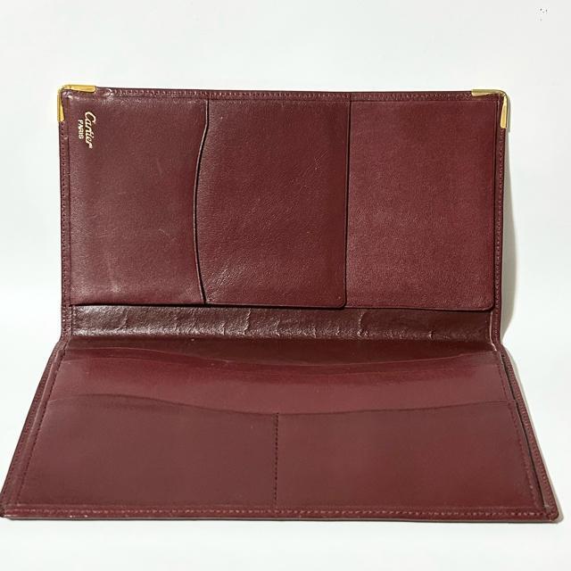 美品 Cartier カルティエ マストライン レザー 二つ折り 長財布 ボルドー < ブランド 美品 Cartier カルティエ マストライン レザー 二つ折り 長財布 ボルドー < ブランドの