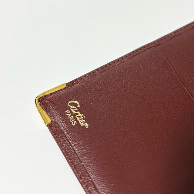 美品 Cartier カルティエ マストライン レザー 二つ折り 長財布 ボルドー < ブランド 美品 Cartier カルティエ マストライン レザー 二つ折り 長財布 ボルドー < ブランドの