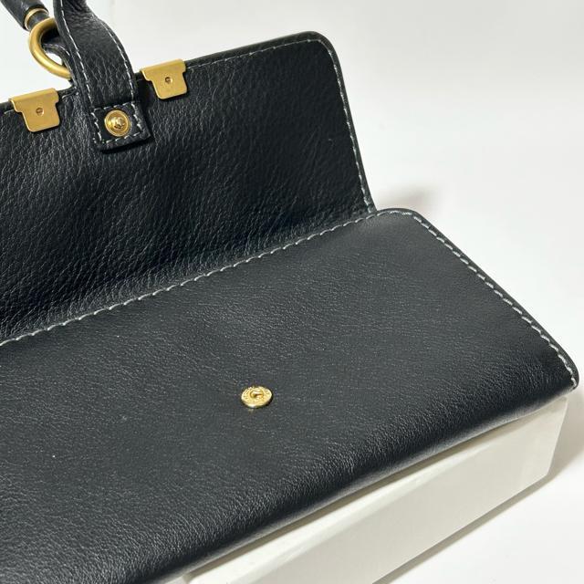 美品 Chloe クロエ 二つ折り長財布 ブラック レザー B07P5M < ブランド 美品 Chloe クロエ 二つ折り長財布 ブラック レザー B07P5M < ブランドの