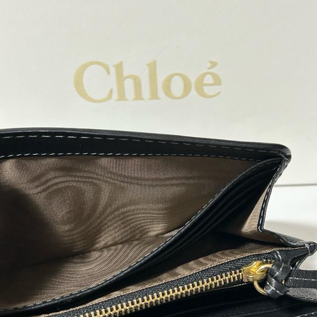 美品 Chloe クロエ 二つ折り長財布 ブラック レザー B07P5M < ブランド 美品 Chloe クロエ 二つ折り長財布 ブラック レザー B07P5M < ブランドの