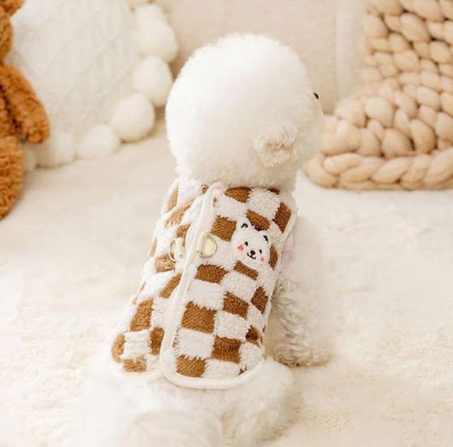 犬猫兼用 背中開き Dカン付き 防寒 ふわふわコットンベスト 着脱簡単 抜け毛対策 防寒着 < ペット/手芸/園芸 犬猫兼用 背中開き Dカン付き 防寒 ふわふわコットンベスト 着脱簡単 抜け毛対策 防寒着 < ペット/手芸/園芸の