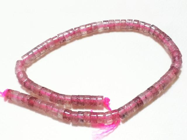 天然石★ピンクエピドート 4mmロンデル 半連 < 女性アクセサリー/時計 天然石★ピンクエピドート 4mmロンデル 半連 < 女性アクセサリー/時計の