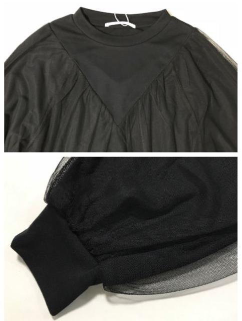 GREENPARKS〓チュール重ねラグランカットソー黒(F)新品〓 < ブランド GREENPARKS〓チュール重ねラグランカットソー黒(F)新品〓 < ブランドの