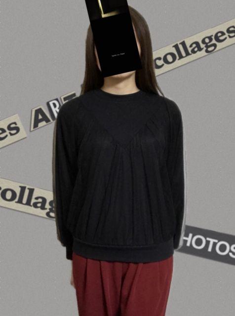 GREENPARKS〓チュール重ねラグランカットソー黒(F)新品〓 < ブランド GREENPARKS〓チュール重ねラグランカットソー黒(F)新品〓 < ブランドの