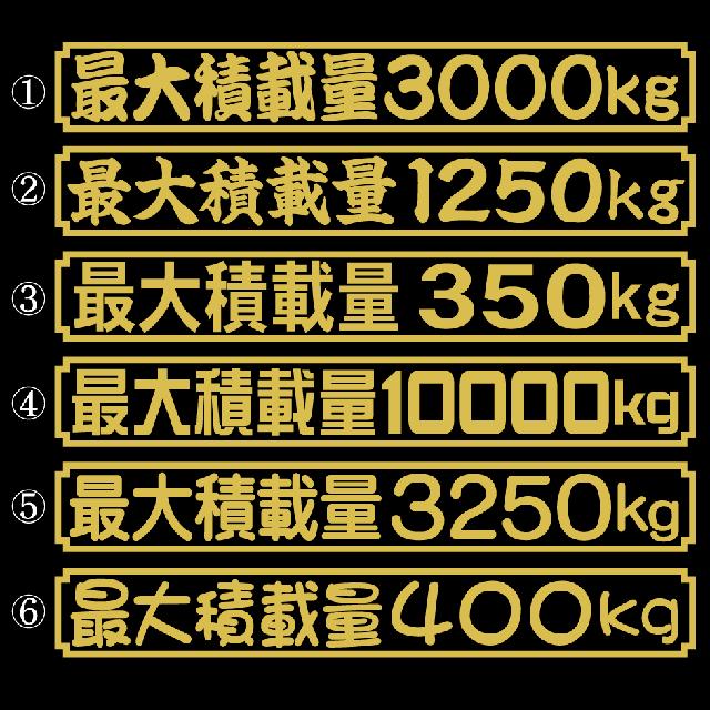 最大積載量ステッカー ゴールドメタ  20センチ 2枚組 < 自動車/バイク 最大積載量ステッカー ゴールドメタ  20センチ 2枚組 < 自動車/バイク