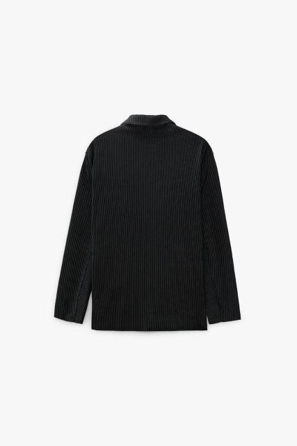 ☆ZARA ザラ プリーツベロア ブレザー シャツ ジャケット オーバーサイズ/メンズ/S☆新品☆2022新作モデル < ブランド ☆ZARA ザラ プリーツベロア ブレザー シャツ ジャケット オーバーサイズ/メンズ/S☆新品☆2022新作モデル < ブランドの