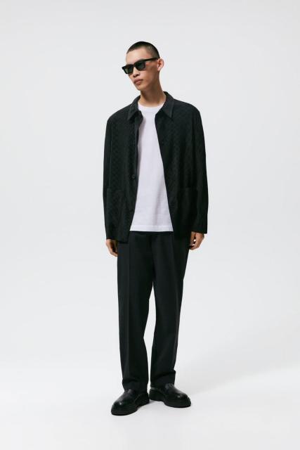 ☆ZARA ザラ プリーツベロア ブレザー シャツ ジャケット オーバーサイズ/メンズ/S☆新品☆2022新作モデル < ブランド ☆ZARA ザラ プリーツベロア ブレザー シャツ ジャケット オーバーサイズ/メンズ/S☆新品☆2022新作モデル < ブランドの