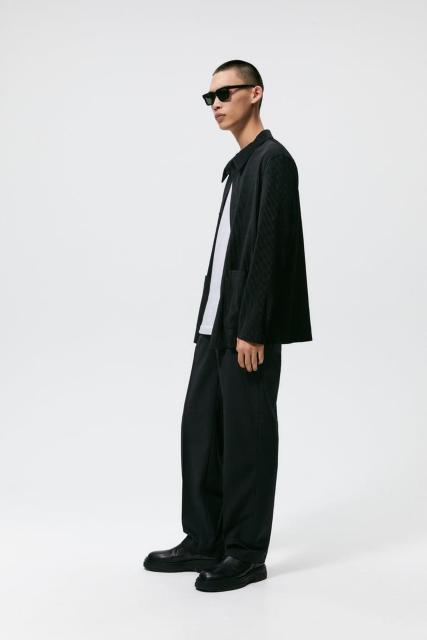 ☆ZARA ザラ プリーツベロア ブレザー シャツ ジャケット オーバーサイズ/メンズ/S☆新品☆2022新作モデル < ブランド ☆ZARA ザラ プリーツベロア ブレザー シャツ ジャケット オーバーサイズ/メンズ/S☆新品☆2022新作モデル < ブランドの