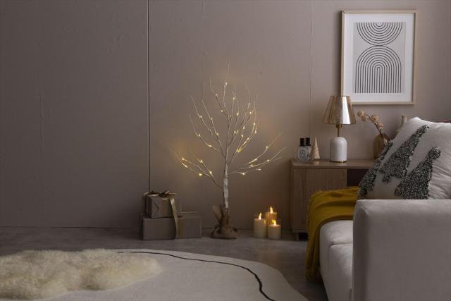 【送料無料】【高さ90cm】Schnee 白樺風ツリー LEDライト ブランチツリー 観葉植物 北欧風 < インテリア/ライフ 【送料無料】【高さ90cm】Schnee 白樺風ツリー LEDライト ブランチツリー 観葉植物 北欧風 < インテリア/ライフの