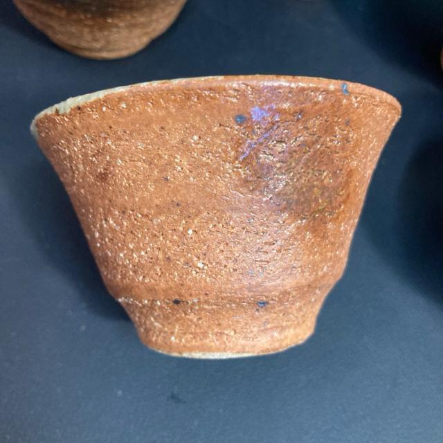 美品 湯呑み ぐい呑み 陶器 五客 茶道具 備前焼 香山窯 < インテリア/ライフ  美品 湯呑み ぐい呑み 陶器 五客 茶道具 備前焼 香山窯 < インテリア/ライフの