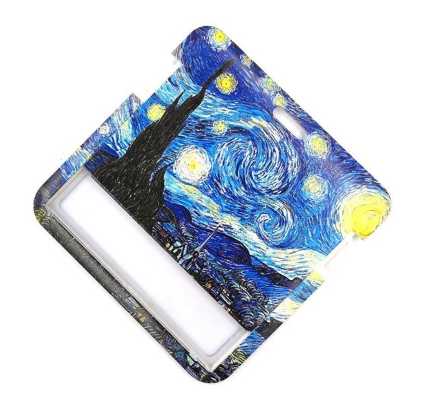 新品 ゴッホ 星月夜 IDカードホルダーケース付ネックストラップ < 女性ファッション 新品 ゴッホ 星月夜 IDカードホルダーケース付ネックストラップ < 女性ファッションの