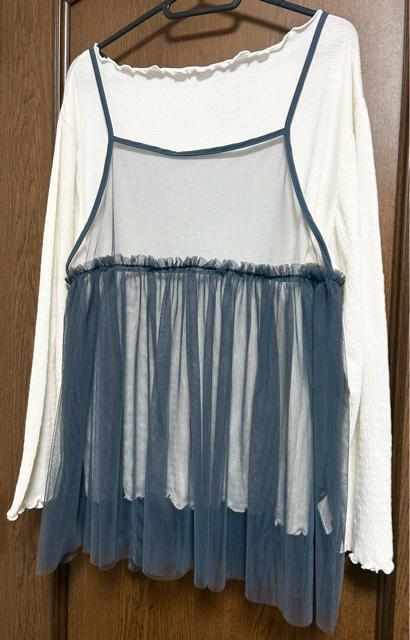 ☆重ね着コーデに☆着回し出来るふんわりチュールキャミソール※L < 女性ファッション ☆重ね着コーデに☆着回し出来るふんわりチュールキャミソール※L < 女性ファッションの