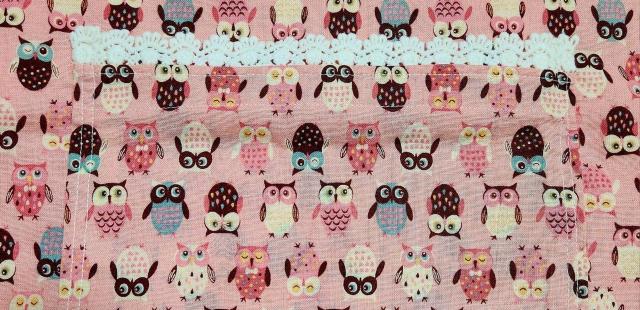 薄ピンク生地に可愛いフクロウがいっぱいに外ポケットを付け 白色レースを付けた巾着バックです。 < ペット/手芸/園芸 薄ピンク生地に可愛いフクロウがいっぱいに外ポケットを付け 白色レースを付けた巾着バックです。 < ペット/手芸/園芸の