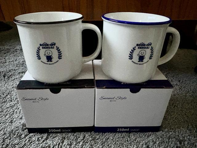 ☆ブックオフ ホーロースタイルマグカップ ブラック+ネイビー2個☆ < インテリア/ライフ ☆ブックオフ ホーロースタイルマグカップ ブラック+ネイビー2個☆ < インテリア/ライフの