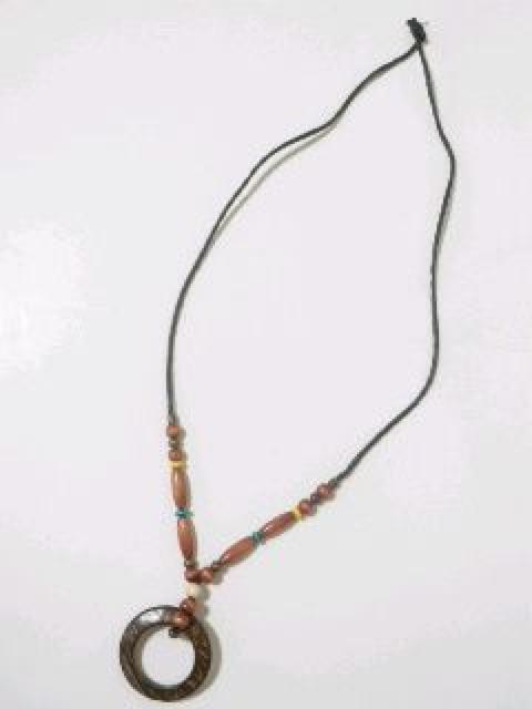 《New》ネイティブ★エスニック.ウッドリング・革紐タイプ*チョーカー/ネックレス < 男性アクセサリー/時計  《New》ネイティブ★エスニック.ウッドリング・革紐タイプ*チョーカー/ネックレス < 男性アクセサリー/時計の