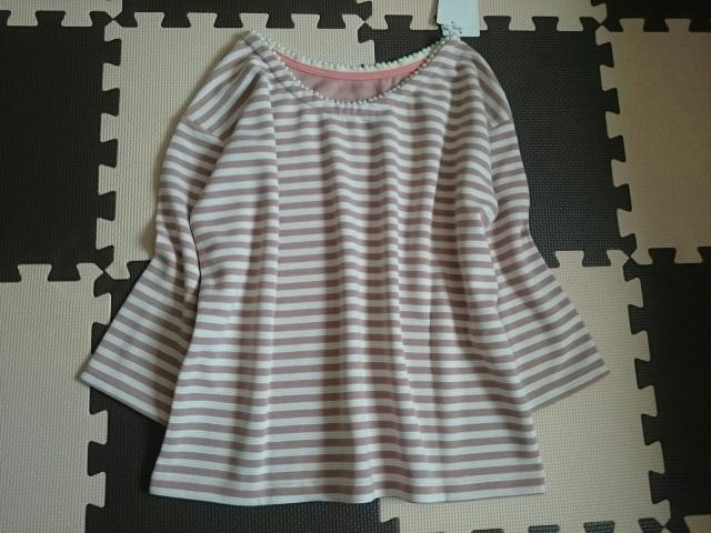 新品タグ付き★Vert Dence ヴェールダンス☆パール付きボーダープルオーバー★ < 女性ファッション  新品タグ付き★Vert Dence ヴェールダンス☆パール付きボーダープルオーバー★ < 女性ファッションの