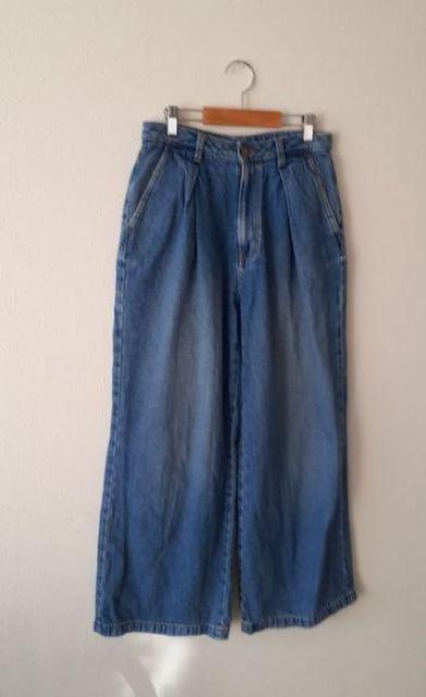 GU ジーユー◆ブルー ガウチョ フレア コットン デニム ジーンズ◆Mサイズ < ブランド  GU ジーユー◆ブルー ガウチョ フレア コットン デニム ジーンズ◆Mサイズ  < ブランドの