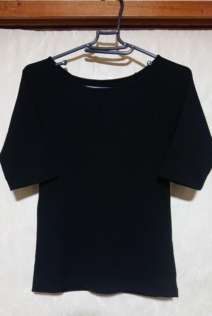 最終値下※strawberry-fields ストロベリーフィールズ 5部袖ボートネックリブニット ブラック < ブランド 最終値下※strawberry-fields ストロベリーフィールズ 5部袖ボートネックリブニット ブラック < ブランドの