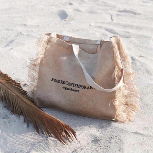 ◆room 306 CONTEMPORARY/ルーム306◆即完売!!ジュートバッグ★海プール旅行♪ < 女性ファッション ◆room 306 CONTEMPORARY/ルーム306◆即完売!!ジュートバッグ★海プール旅行♪ < 女性ファッションの