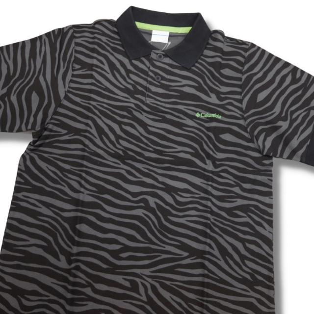 即買☆コロンビア ゼブラカモ 半袖ポロ ピケ織り BLK/Sサイズ ドライ 吸湿 迷彩 ポロシャツ ブラック 黒 < ブランド 即買☆コロンビア ゼブラカモ 半袖ポロ ピケ織り BLK/Sサイズ ドライ 吸湿 迷彩 ポロシャツ ブラック 黒 < ブランドの