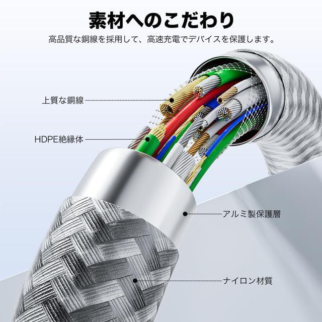 iPhone 充電ケーブル 1M3本セット タイプC ライトニングケーブル PD対応 3A急速充電 ナイロン編み 断線防止 高耐久 < 家電/AV iPhone 充電ケーブル 1M3本セット タイプC ライトニングケーブル PD対応 3A急速充電 ナイロン編み 断線防止 高耐久 < 家電/AVの