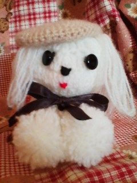 手編み白わんこぬいぐるみストラップ < 家電/AV  手編み白わんこぬいぐるみストラップ  < 家電/AVの