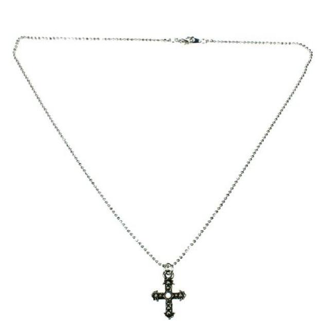 カラークロスネックレス 白 十字架 モチーフ トップ チェーン ペンダント ホワイト ゴシック プチ 小さい シンプル < 女性アクセサリー/時計  カラークロスネックレス 白 十字架 モチーフ トップ チェーン ペンダント ホワイト ゴシック プチ 小さい シンプル < 女性アクセサリー/時計の