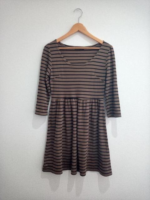 Marvelous◆素材感◎ ボーダー チュニック丈 ワンピース L < 女性ファッション  Marvelous◆素材感◎ ボーダー チュニック丈 ワンピース L  < 女性ファッションの