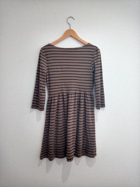 Marvelous◆素材感◎ ボーダー チュニック丈 ワンピース L < 女性ファッション  Marvelous◆素材感◎ ボーダー チュニック丈 ワンピース L < 女性ファッションの