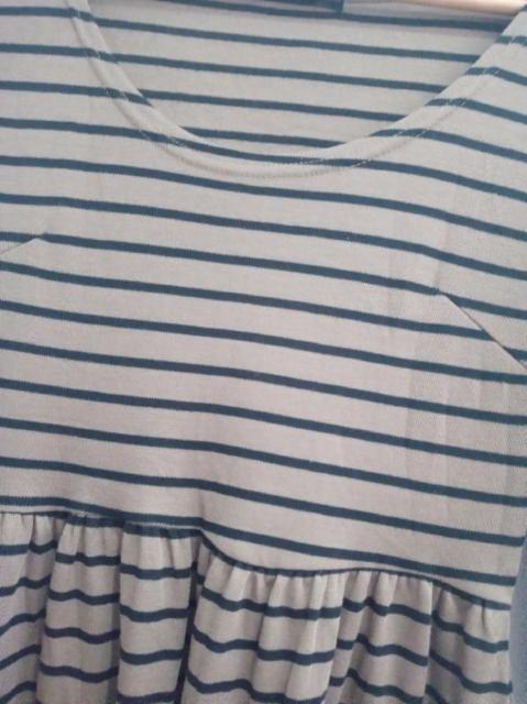 Marvelous◆素材感◎ ボーダー チュニック丈 ワンピース L < 女性ファッション  Marvelous◆素材感◎ ボーダー チュニック丈 ワンピース L < 女性ファッションの