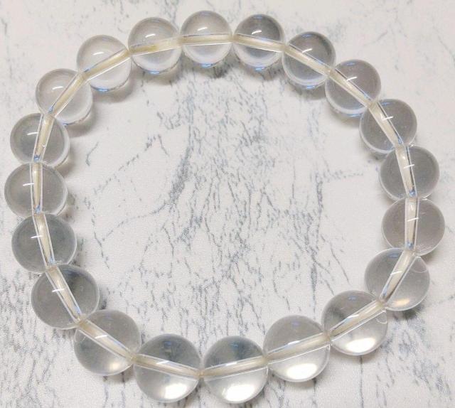 水晶 ブレスレット 玉径約10mm 内周約17.5cm クリスタル 天然石 < 女性アクセサリー/時計  水晶 ブレスレット 玉径約10mm 内周約17.5cm クリスタル 天然石  < 女性アクセサリー/時計の