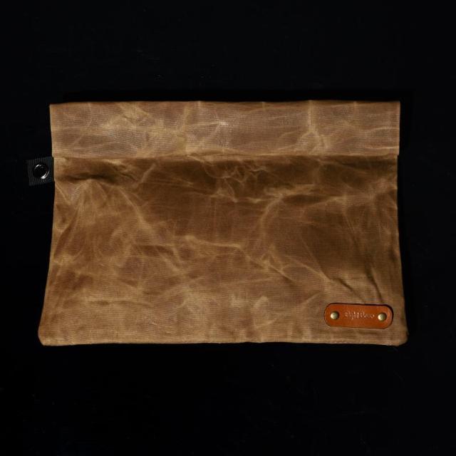 ◆OIL WAX加工帆布 MiliClutch ミリタリー クラッチバッグ エイトボアー ミリクラ 無地◆茶M < 男性ファッション  ◆OIL WAX加工帆布 MiliClutch ミリタリー クラッチバッグ エイトボアー ミリクラ 無地◆茶M < 男性ファッションの