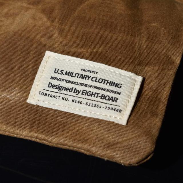 ◆OIL WAX加工帆布 MiliClutch ミリタリー クラッチバッグ エイトボアー ミリクラ 無地◆茶M < 男性ファッション  ◆OIL WAX加工帆布 MiliClutch ミリタリー クラッチバッグ エイトボアー ミリクラ 無地◆茶M < 男性ファッションの