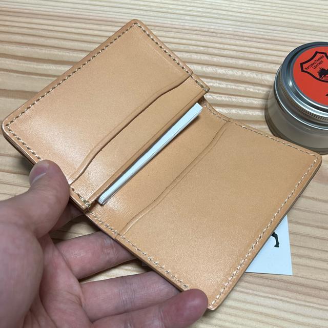 新品未使用 ネイビー ブライドレザー ヌメ革本革 フルレザー名刺入れ 40枚 カードケース < 男性ファッション  新品未使用 ネイビー ブライドレザー ヌメ革本革 フルレザー名刺入れ 40枚 カードケース < 男性ファッションの