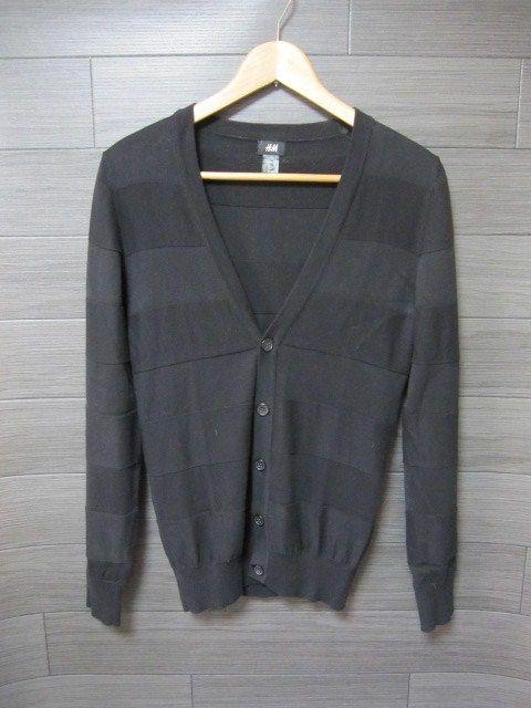 □H&M/エイチアンドエム デザイン カーディガン/ブラック・メンズ・XS < ブランド □H&M/エイチアンドエム デザイン カーディガン/ブラック・メンズ・XS < ブランドの