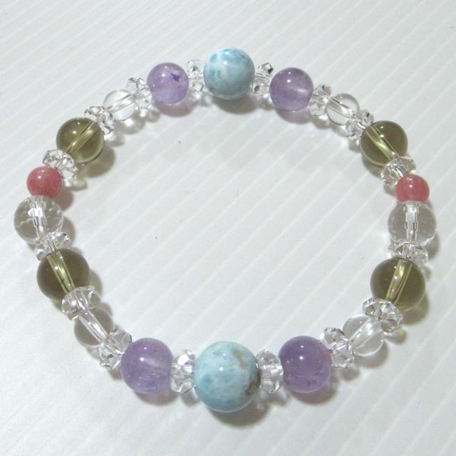 ラリマーxラベンダーアメジストxレモンクォーツxインカローズ < 女性アクセサリー/時計  ラリマーxラベンダーアメジストxレモンクォーツxインカローズ  < 女性アクセサリー/時計の