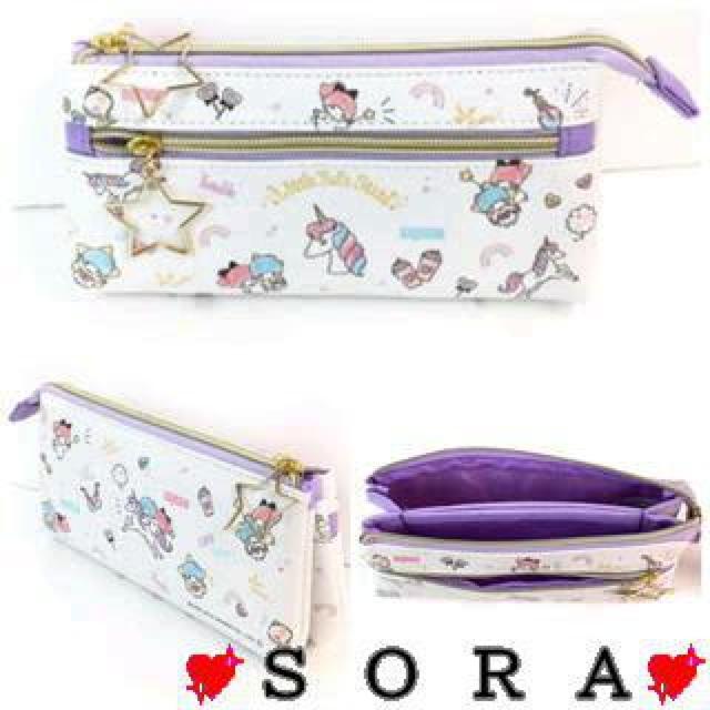 【キキララ リトルツインスターズ】可愛い♪コスメ.デジカメ 三角3ポケットスターポーチ < 女性ファッション  【キキララ リトルツインスターズ】可愛い♪コスメ.デジカメ 三角3ポケットスターポーチ  < 女性ファッションの